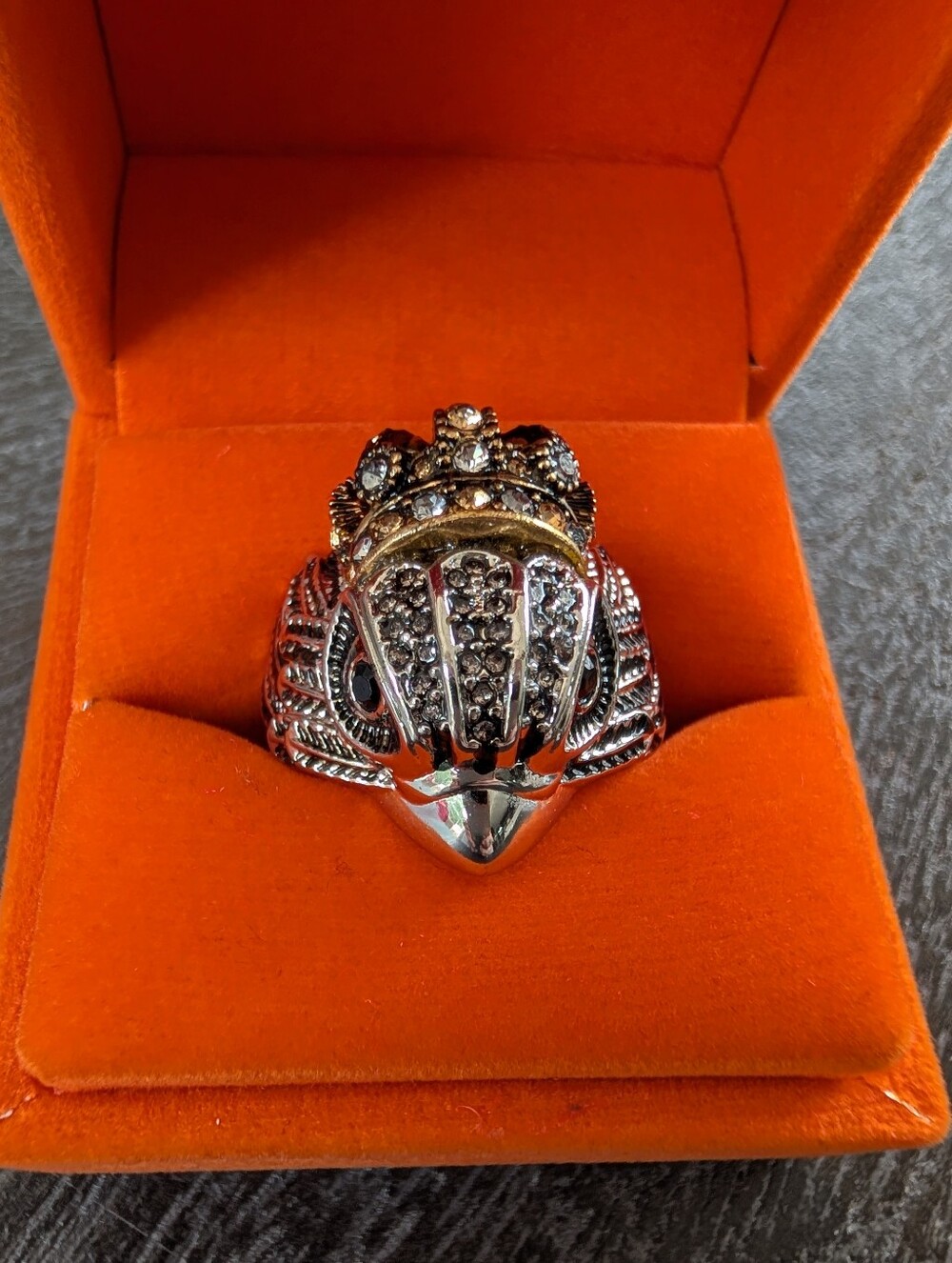 Kurt Geiger Regal Eagle Crystal Embellished Ring